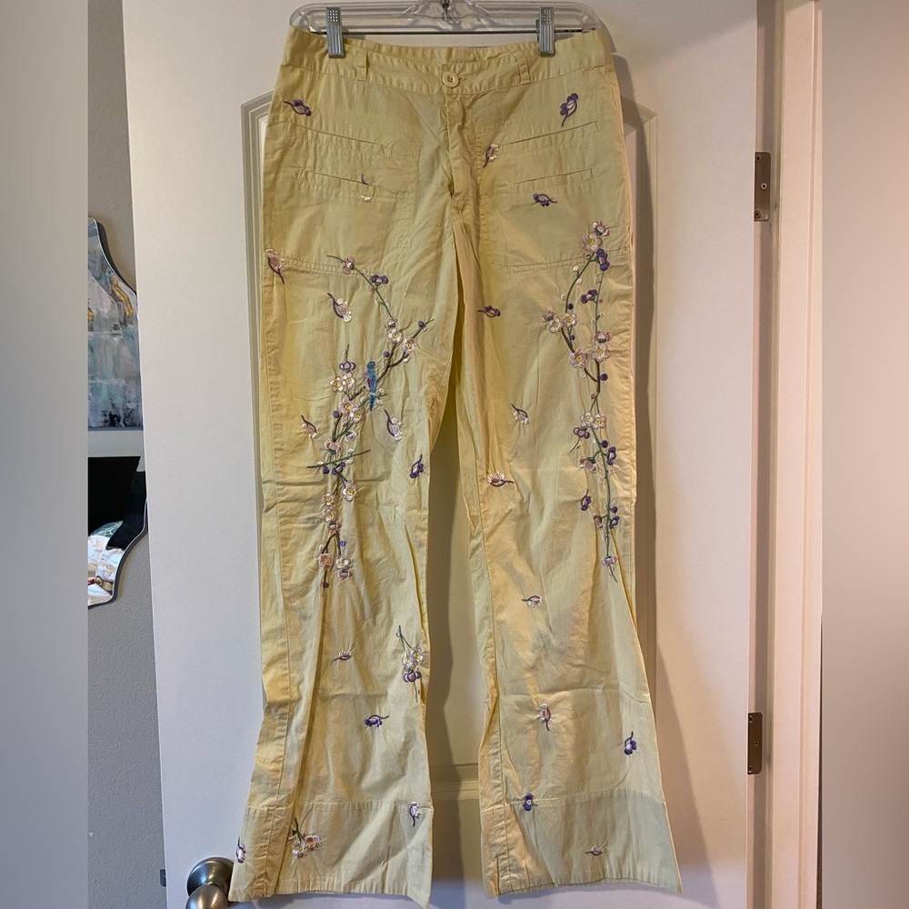 Vintage Johnny Was size 4 cotton embroidered pants